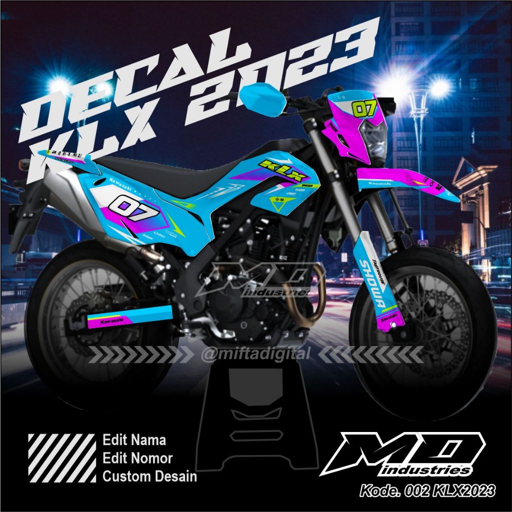 Decal KLX 150 2023 SM SE Fullbody - Variasi Sticker KLX 2023