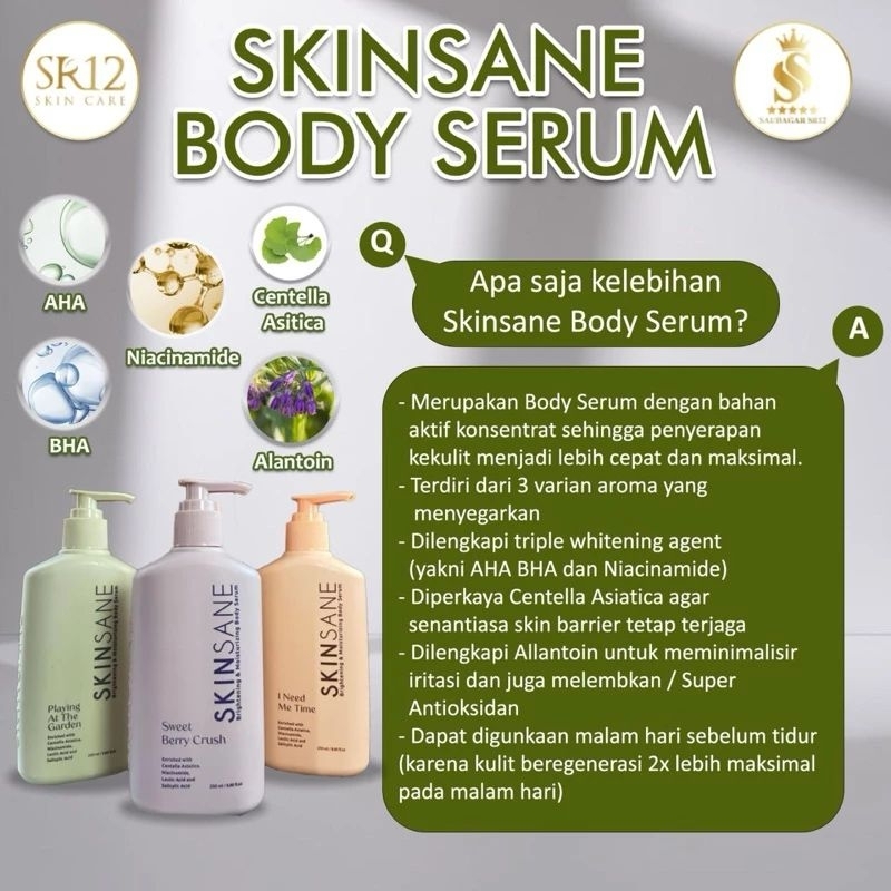 Skinsane Body Serum/ Serum Body /Body Lotion Serum