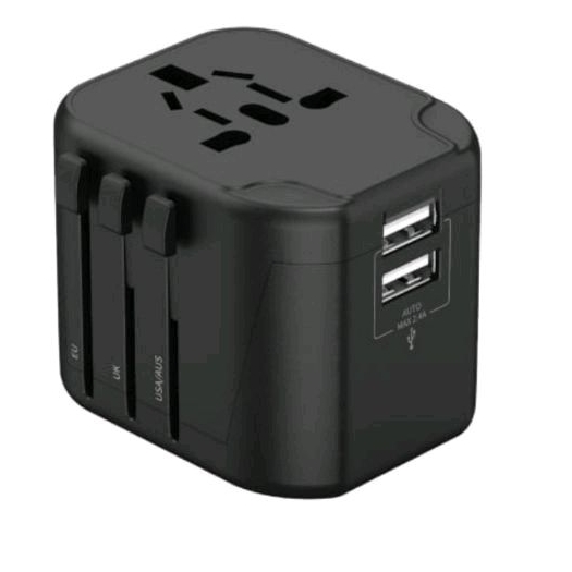 Krisbow Steker Travel Adaptor Usb-a