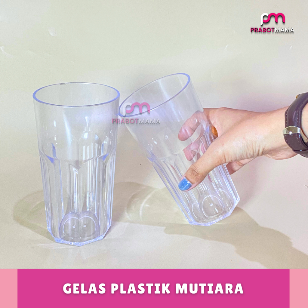Gelas Bening Anti Pecah / Gelas Plastik /Gelas Kristal / Gelas Jus Plastik Tebal