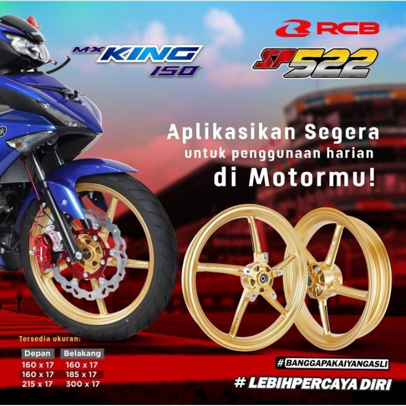 Velg Racing RCB MX KING SP 522 P5 160 185 17 / 215 300 17 / 160X17 + 185X17 / 215X17 + 300X17