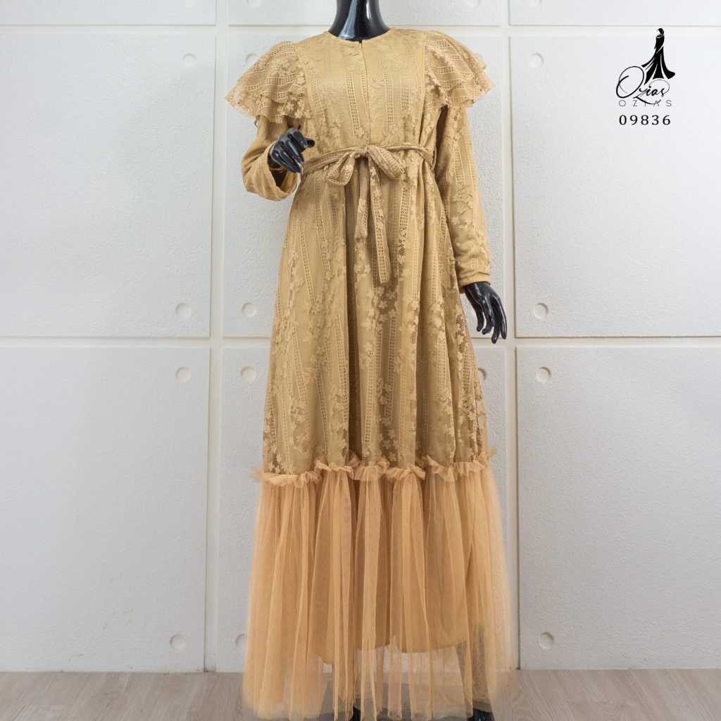 Ozias - Gamis Brokat Garden Lace 09836 Ld 105-coksu