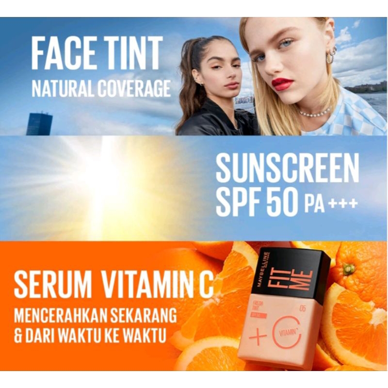 Maybelline Fit Me Fresh Tint 3In1 Foundation With Sunscreen SPF 50 - 30ml