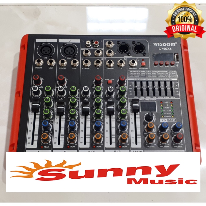 Wisdom GM6XU Mixer Audio GM 6XU GM-6X-U
