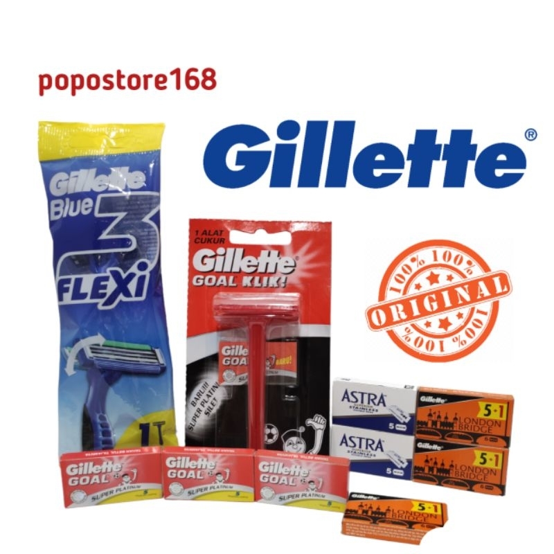 GILLETTE BLUE 3/ SILET CUKUR/ SILET GOAL ORIGINAL ASLI/ SILET LONDON BRIDGE/ SILET ASTRA/ ALAT PENCU