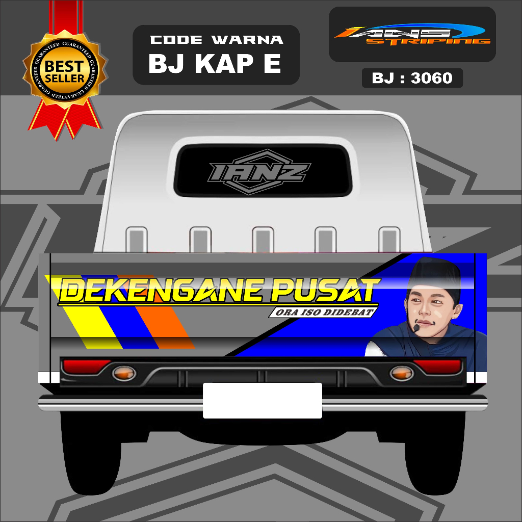 BJ 3060 DECAL STICKER MOBIL PICK UP GRAND MAX/L300/CARRY- DESAIN TULISAN DEKENGAN PUSAT