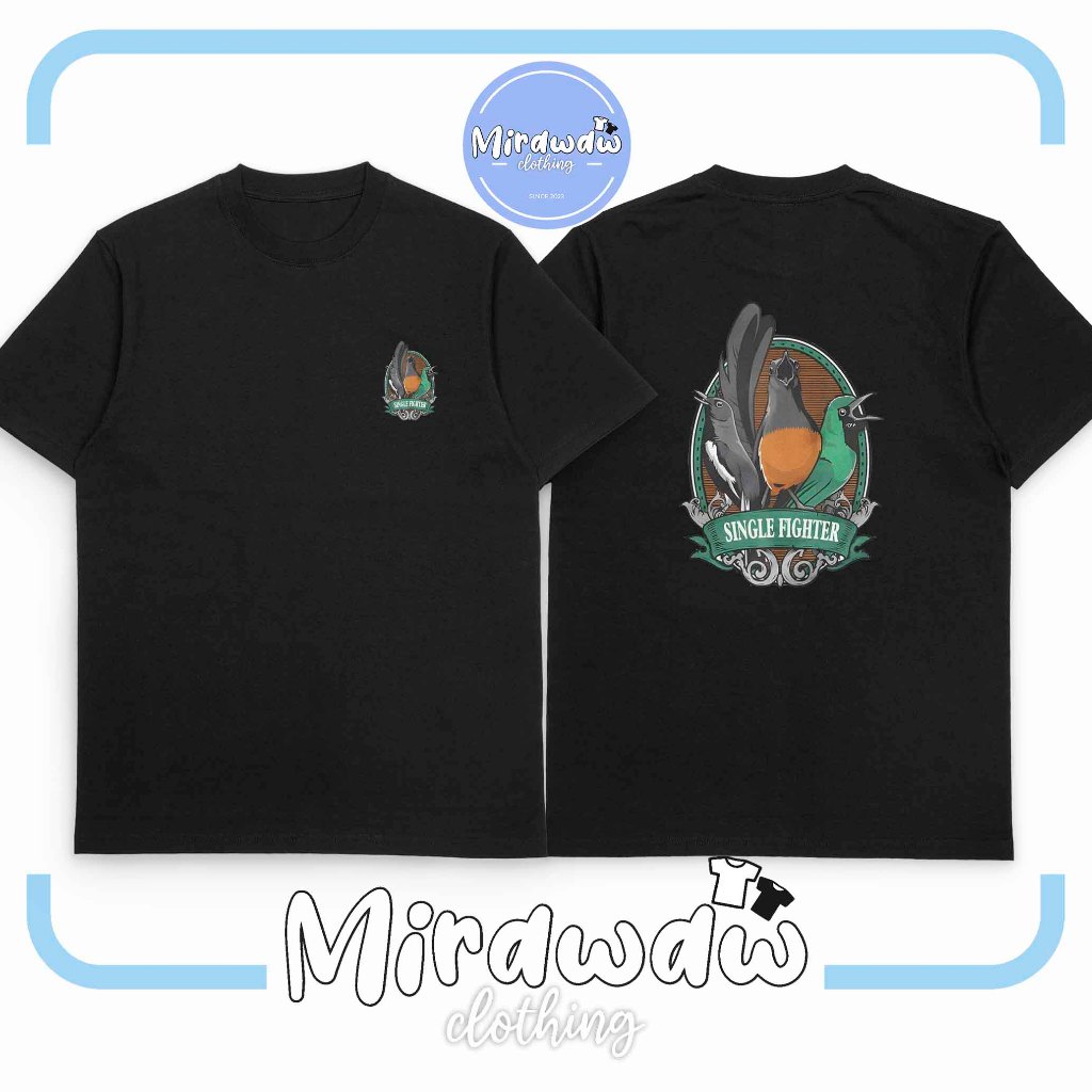Kaos Burung Kicau Mania Kacer Murai Cucak Ijo Baju Distro