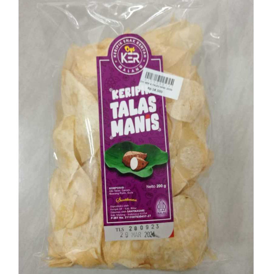 

OYI KER KERIPIK TALAS MANIS 200 GRAM