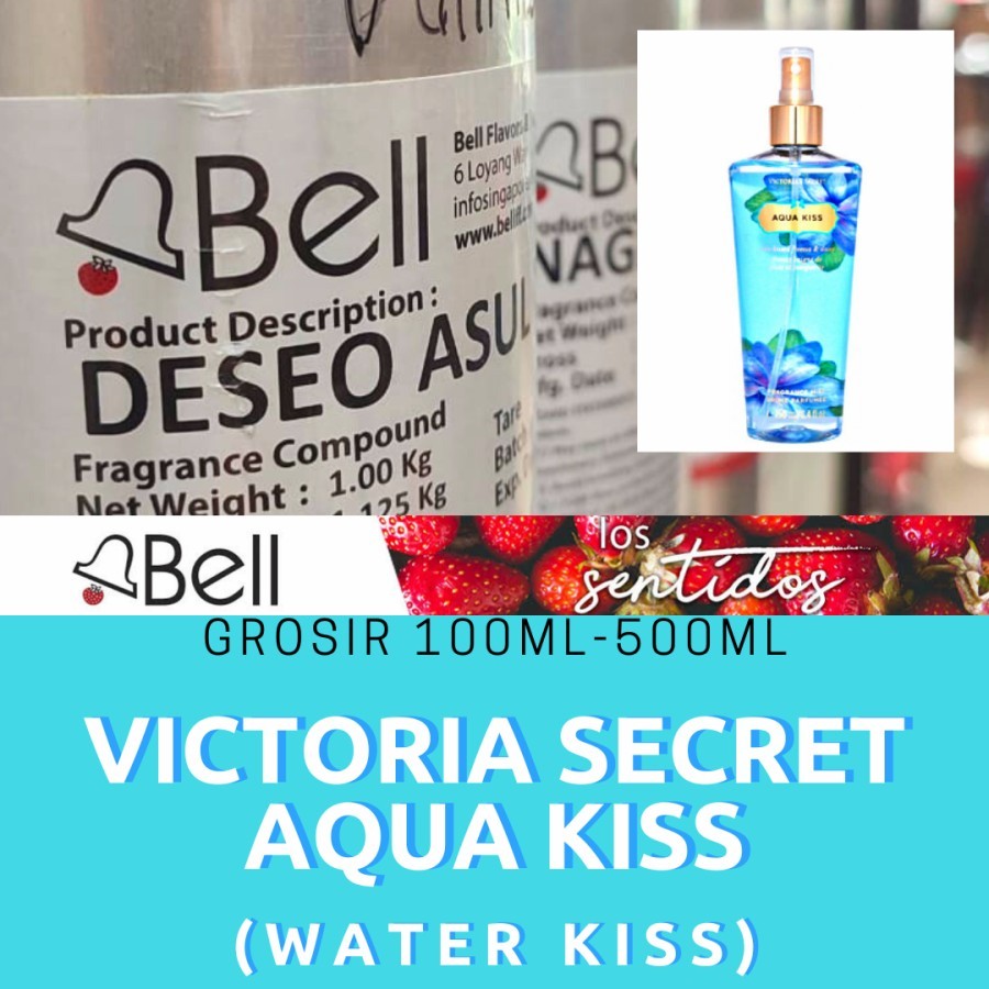 bibit parfum bell water kiss searah victoria aqua kiss