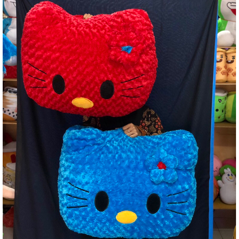Boneka bantal kepala Hello kitty mawar giant lucu jumbo boneka karakter kepala kucing cat hellokitty