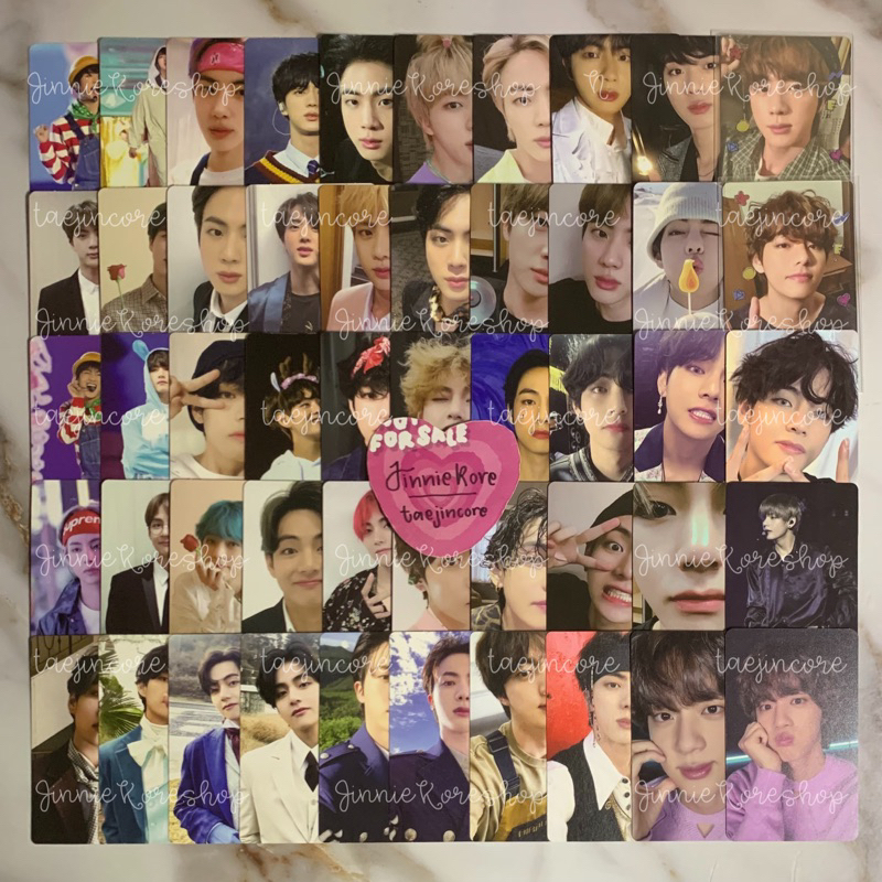 BTS OFFICIAL PHOTOCARD JIN V MUSTER 3RD 4TH 5TH SOWOOZOO DVD BLURAY MEMORIES 2017 2018 2019 2020 202