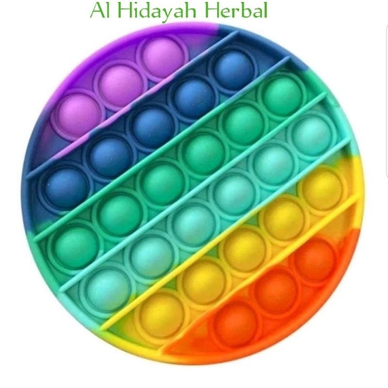 Mainan Push Bubble Fidget Pop It Fidget Toy Pop It Rainbow