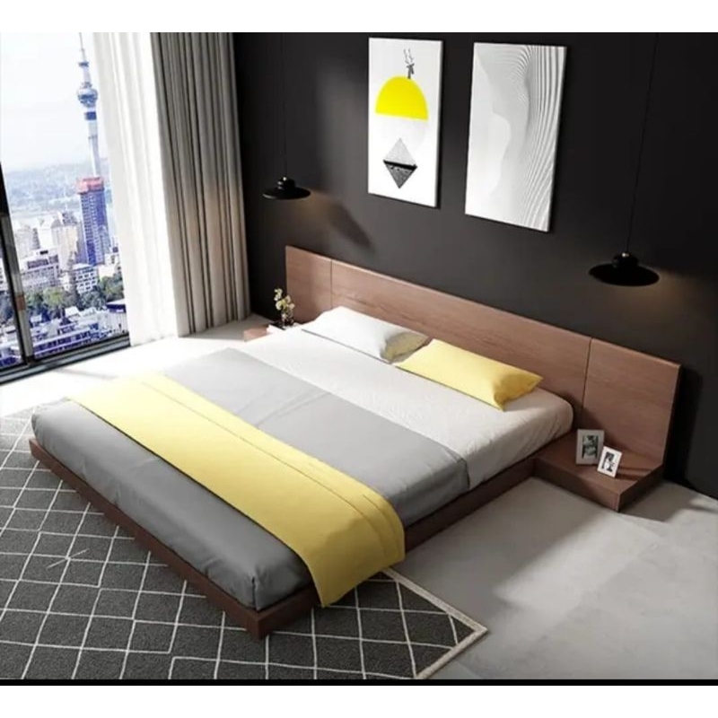 Tempat Tidur Minimalis Minimalis Jepang Lesehan Dengan Nakas Tempat Tidur