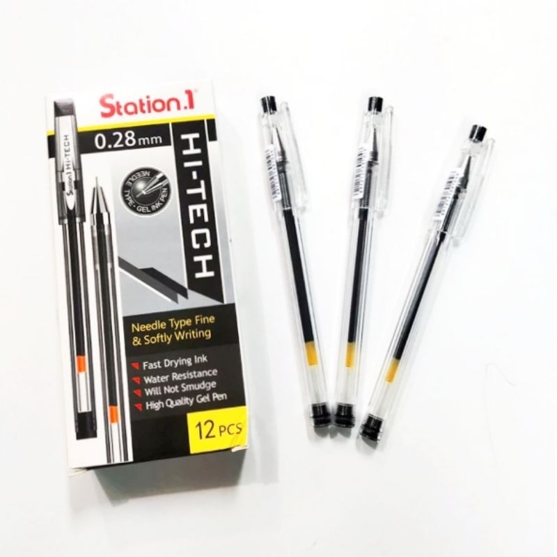 

12 Pcs Ballpoint/ Pulpen HI-TECH STATION 0.28