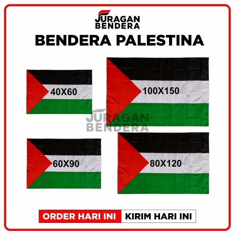 BENDERA PALESTINA 60X90 80X120 100X150