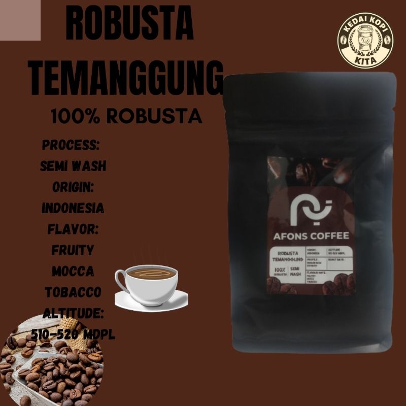 

Afons Coffe Kopi Robusta Temanggung 200 gram KOPI BUBUK ASLI