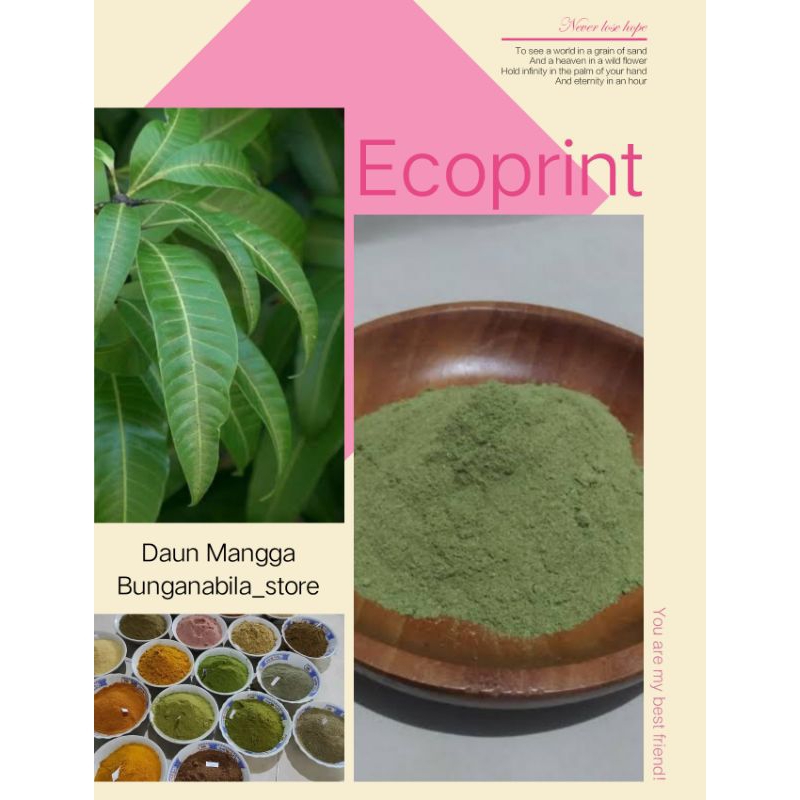 

Serbuk Daun Mangga Pewarna Ecoprint 250gr