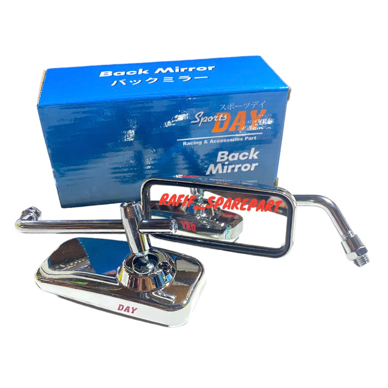 KACA SPION SET KOTAK CROME KECIL REPLIKA DAYTONA MEREK DAY