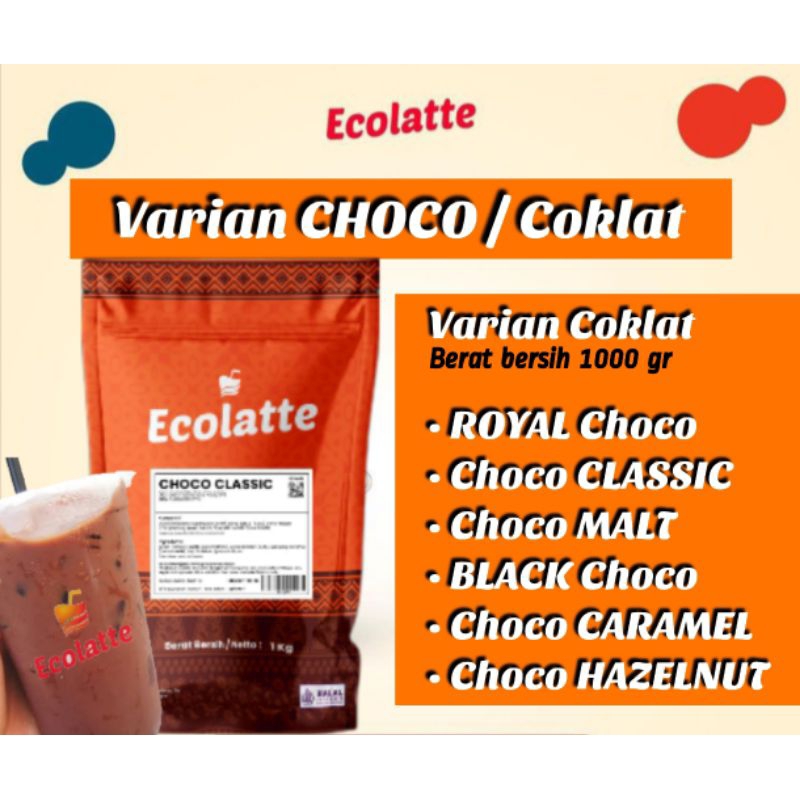 

varian CHOCO Ecolatte_serbukminuman_powderdrink