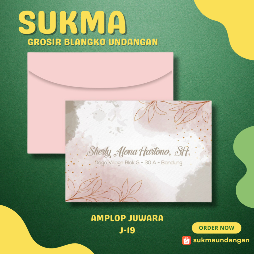 

AMPLOP KONDANGAN NIKAH MURAH JUWARA J-19 50 PCS UKURAN KECIL | SUKMA UNDANGAN