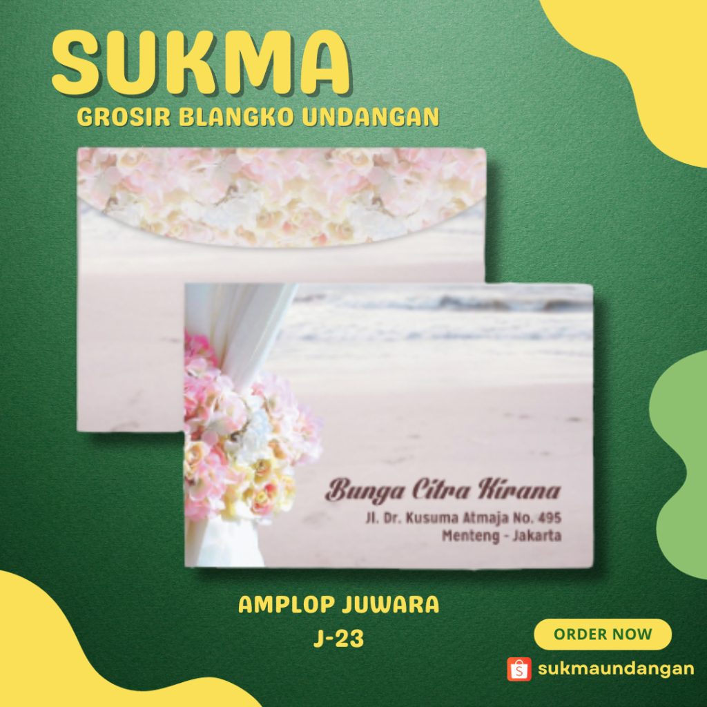 

AMPLOP KONDANGAN NIKAH MURAH JUWARA J-23 50 PCS UKURAN KECIL | SUKMA UNDANGAN