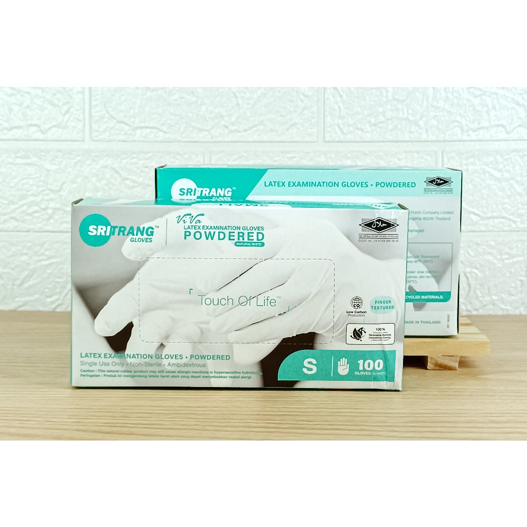 GLOVE SRITRANG SUPERGARD ALTAMED LATEX SARUNG TANGAN POWDER SRITRANG