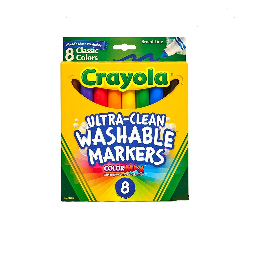 

CRAYOLA 8 Ct Classic Broad Line Markers U.C Washable