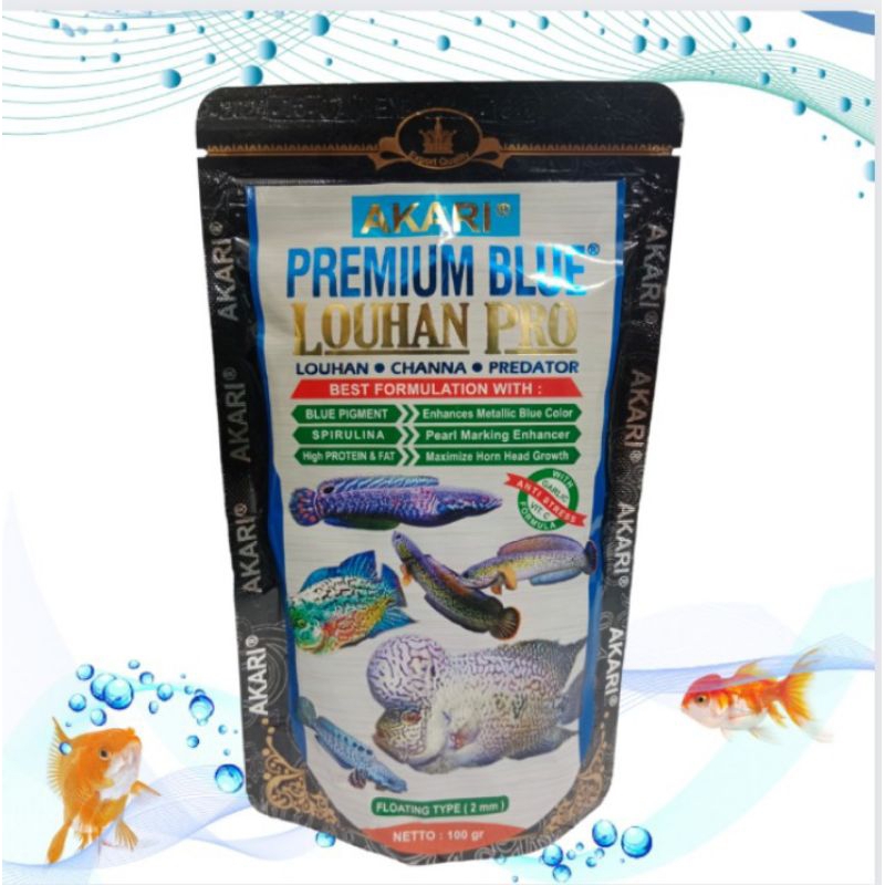 Makanan ikan AKARI AA PREMIUM BLUE LOUHAN PRO 100GR
