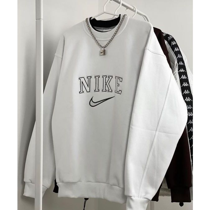 Sweater Crewneck Basic NIKE Premium Pria Wanita