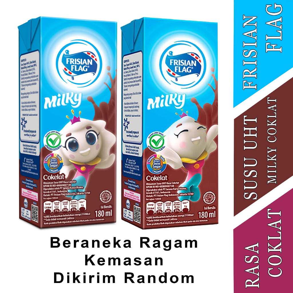 

Susu UHT Rasa coklat - Frisian Flag - Milky Coklat - 180ml