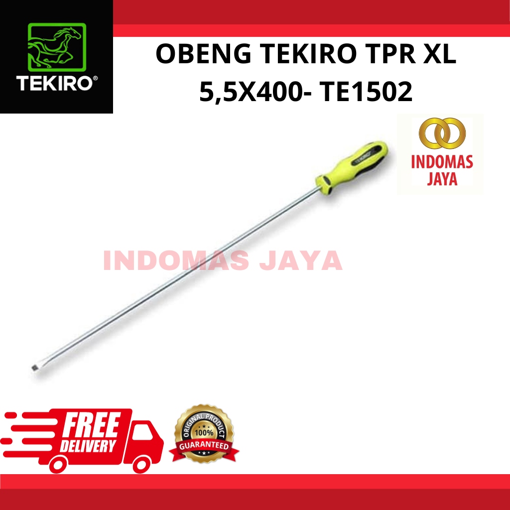 Obeng (-) TPR Extra Long - Obeng Tekiro (-) Panjang 5.5 X 400- Mm TEKIRO TE1502