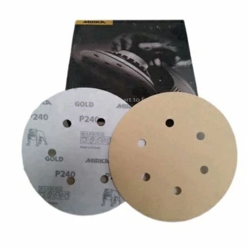 amplas bulat 6 inch/amplas dry sanding mirka gold disc