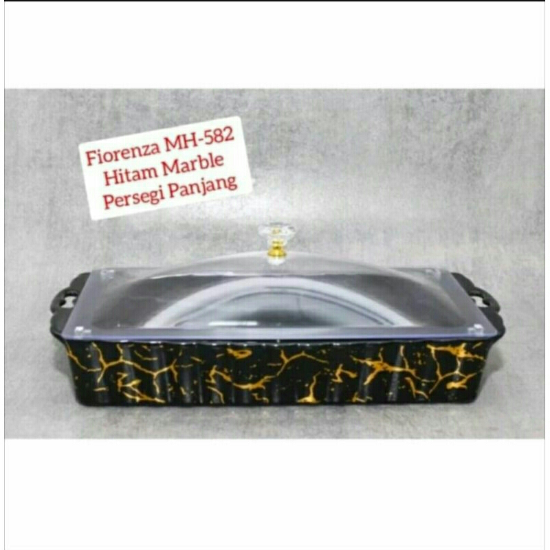 Tempat kue/brownis persegi panjang keramik fiorenza