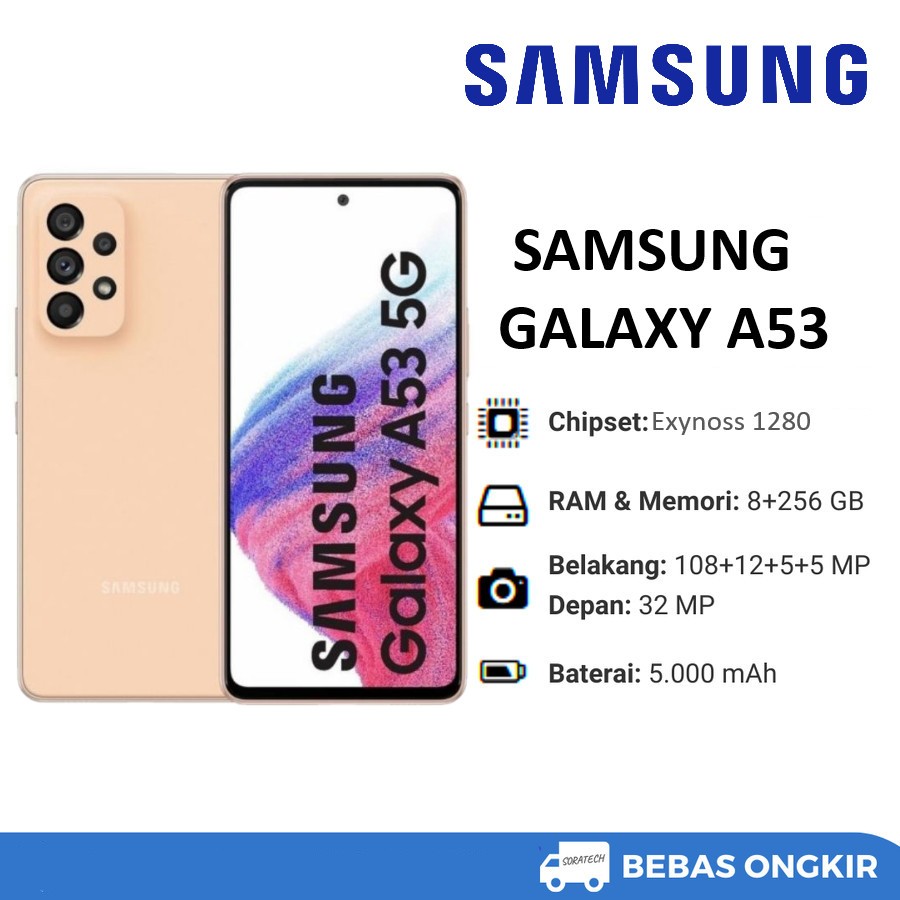 Samsung Galaxy A53 5G 8/256GB RAM 8 ROM 256 GB BERGARANSI