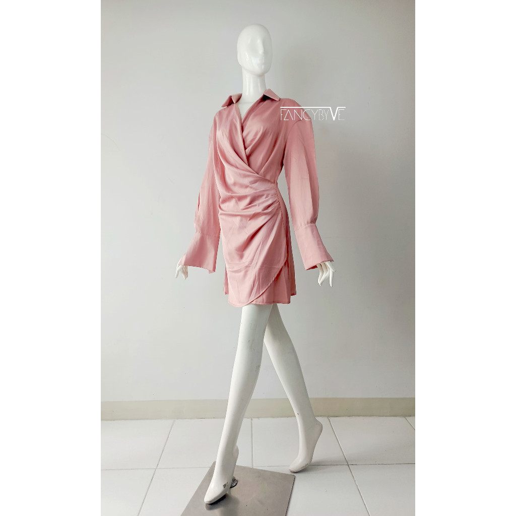 DRESS WANITA WARNA LILAC