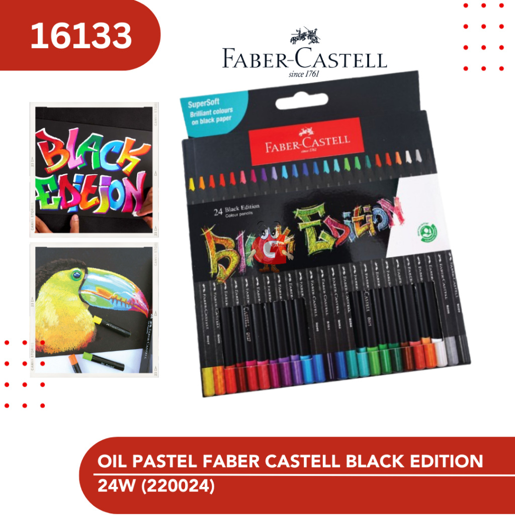 

Oil Pastel 24 Warna Faber Castell Black Edition Series
