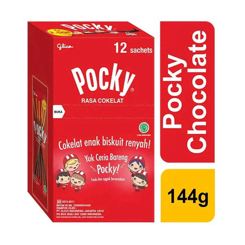 

Pocky Sachet Coklat Dan Strawbery Stik Biskuit isi 12 pc/kotak