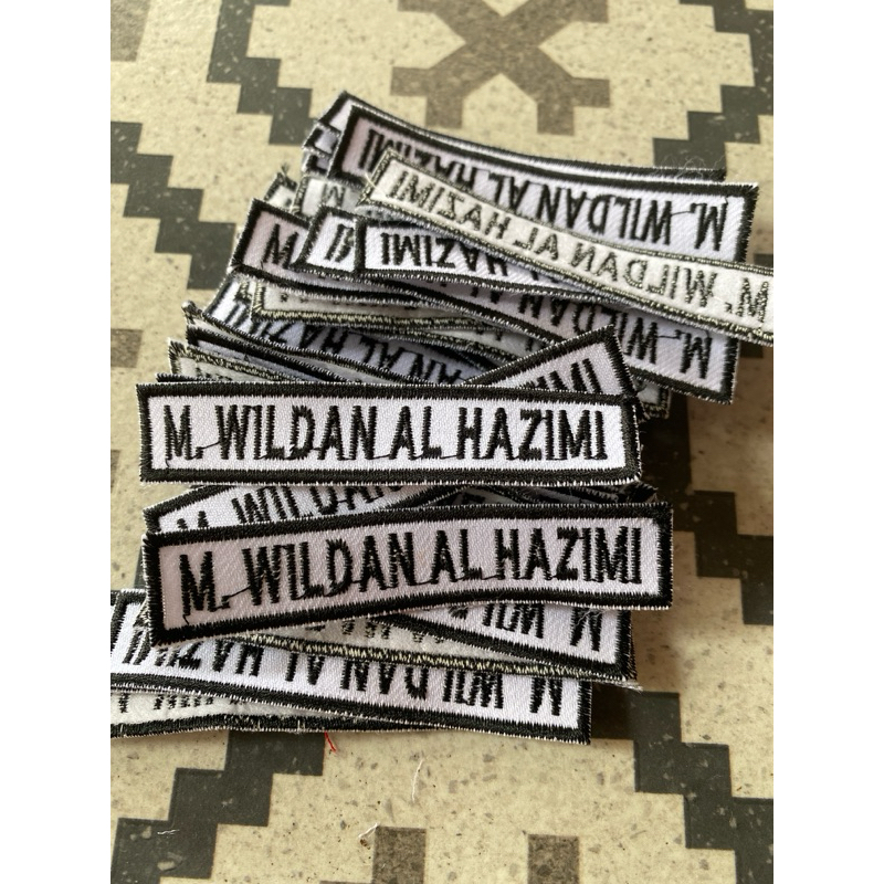 BORDIR NAMA SERAGAM SEKOLAH || NAME TAG || BORDIR PAPAN NAMA CUSTOM