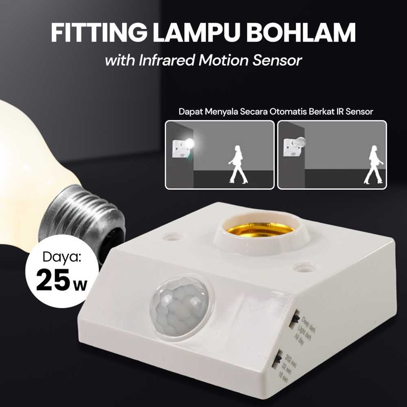 fitting lampu sensor gerak