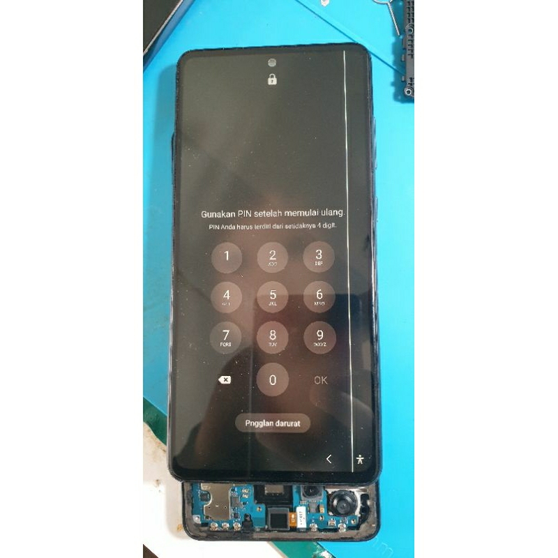 lcd copotan samsung A72 minus garis