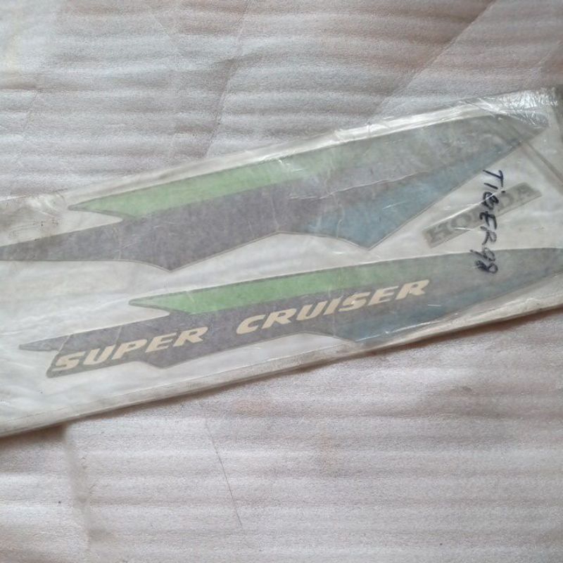 Stiker Striping Honda Tiger Lawas Tilas 98 Ungu Hijau Laminasi