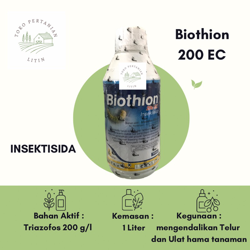 Biothion 200 EC - 1 Liter (Insektisida) Mengendalikan Telur dan Ulat hama tanaman