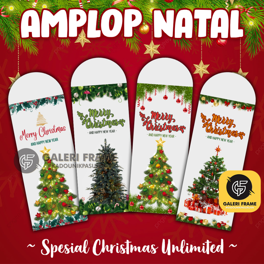 JUAL AMPLOP NATAL DESAIN UNLIMITED SPESIAL CHRISTMAS | AMPLOP ATAU AMPAO MURAH NATAL