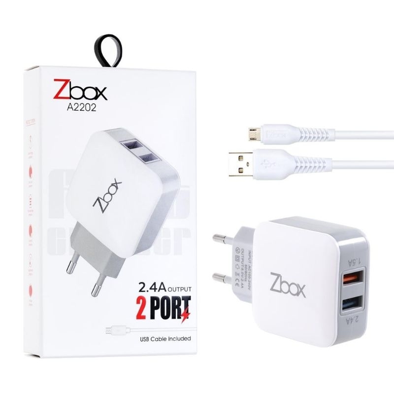 TRAVEL CHARGER ZBOX 2.4A A2202 | MICRO | SUPER FAST CHARGING