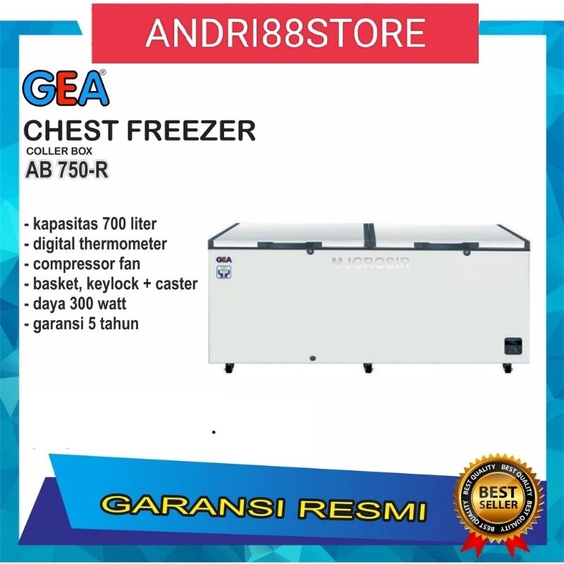 GEA AB 750 R CHEST FREEZER BOX AB750R 700L LEMARI PEMBEKU 700 LITER