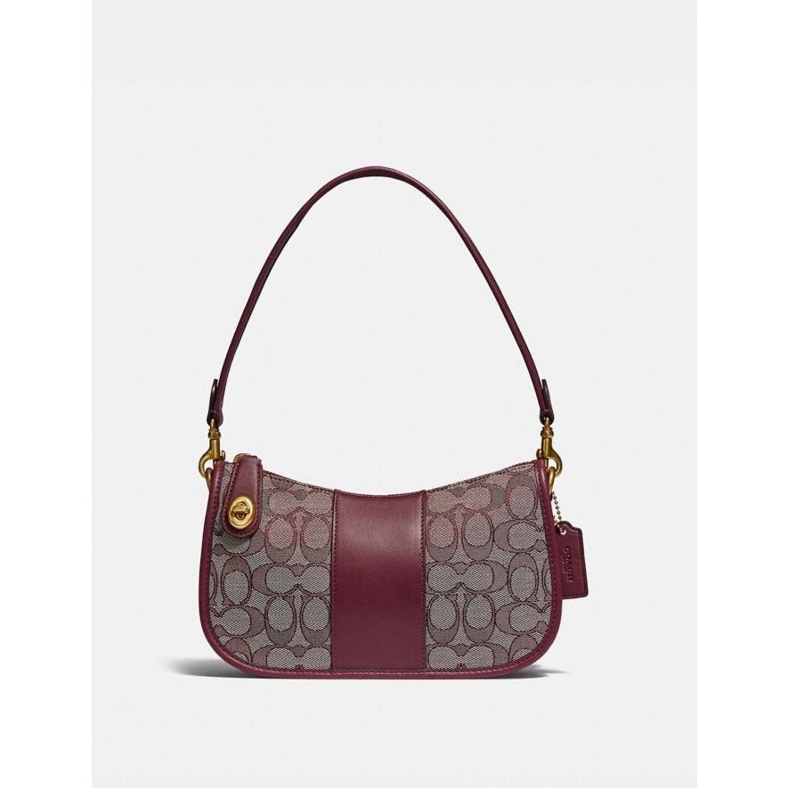 Coach C0721 Bag women's SWINGER 20 IN SIGNATURE JACQUARD -MERAH