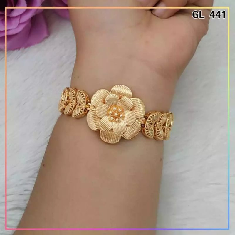 Gelang xuping gelang dewasa rantai bunga besar mewah perhiasan wanita GL 441