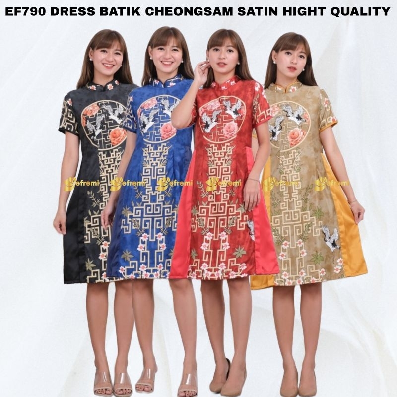 EF790 DRESS CHEONGSAM/DRESS QIBAO/DRESS QIPAO/PARTY DRESS IMLEK/DRESS BATIK EFREMI