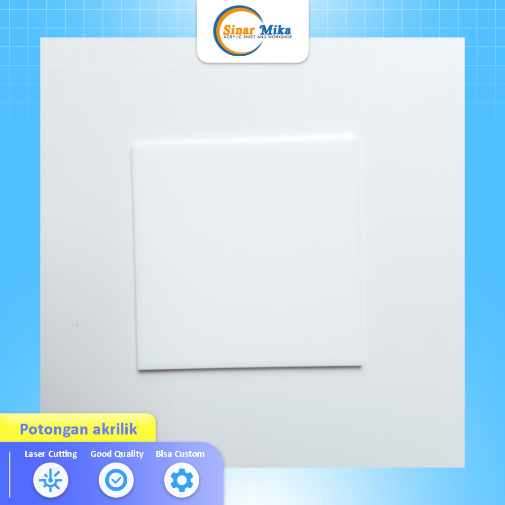 

akrilik potongan / acrylic laser cutting 3mm warna putih susu