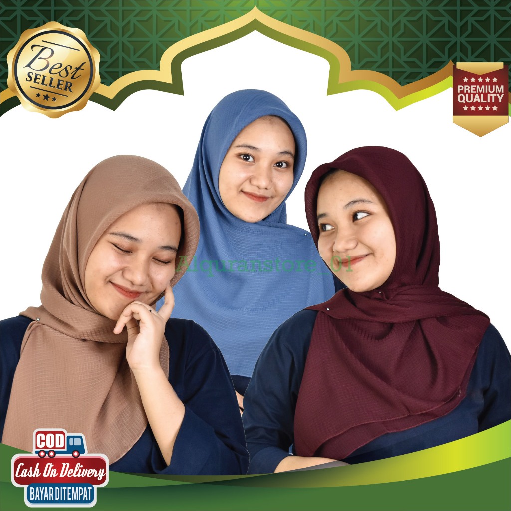 Hijab Paris Potton Kerudung Segi Empat Umma Scarf Paris Potton Original Hijab Segiempat Jilbab Polos